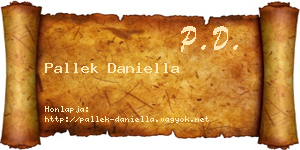 Pallek Daniella névjegykártya